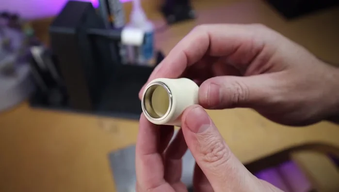 Use finger savers to safely and comfortably finish the inside of the ring on the lathe.