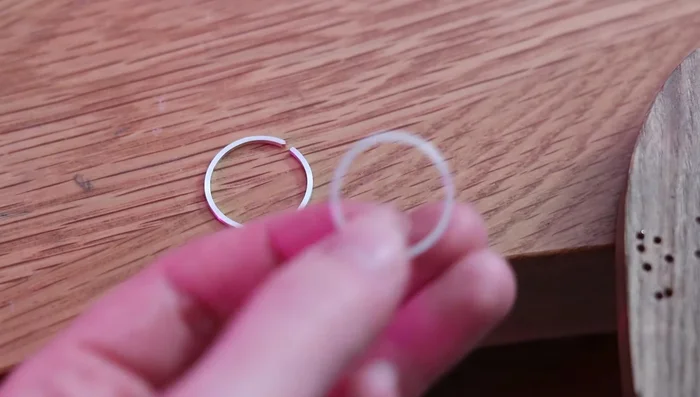 Quench and clean the soldered ring in a pickling solution.