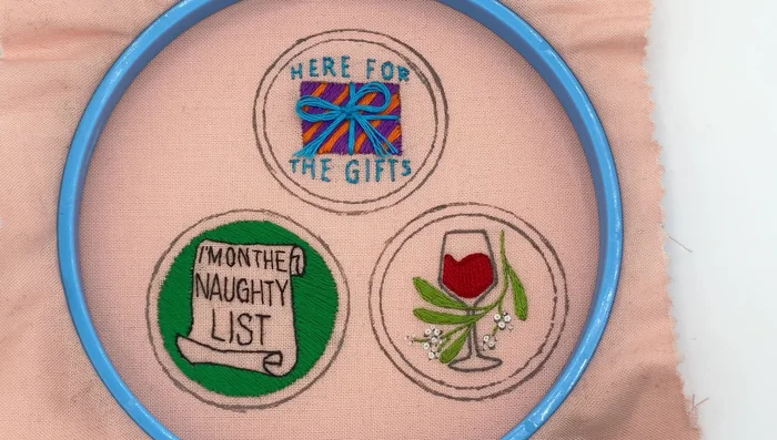 Cut out the design, leaving a little extra fabric around the embroidery.