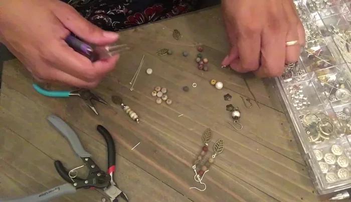 Attach ear wires to complete the earrings.