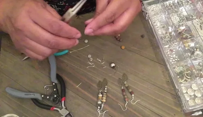 Attach ear wires to complete the earrings.