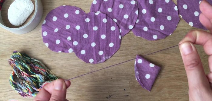 Repeat steps 2-4 for all six circles, creating six petals.