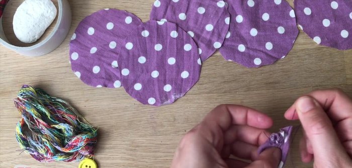 Repeat steps 2-4 for all six circles, creating six petals.