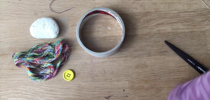 Cut out six fabric circles using your chosen measuring tool and marking utensil.