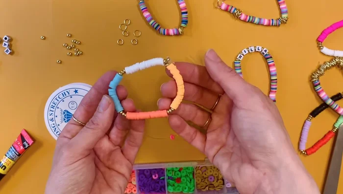 Continue adding beads until the desired length is reached.