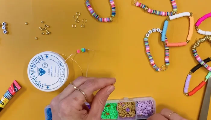Continue adding beads until the desired length is reached.