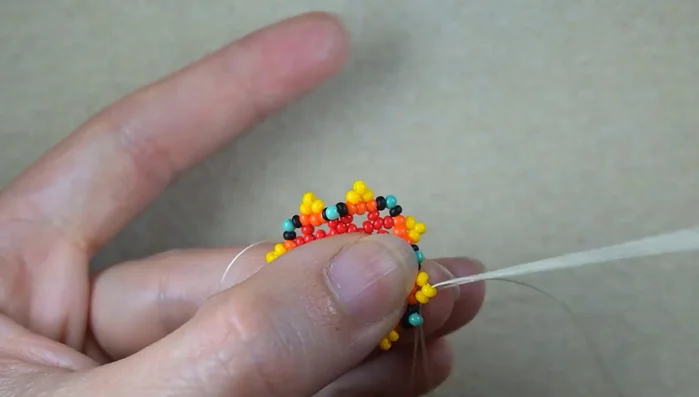 Repeat step 13 until the end of the row.