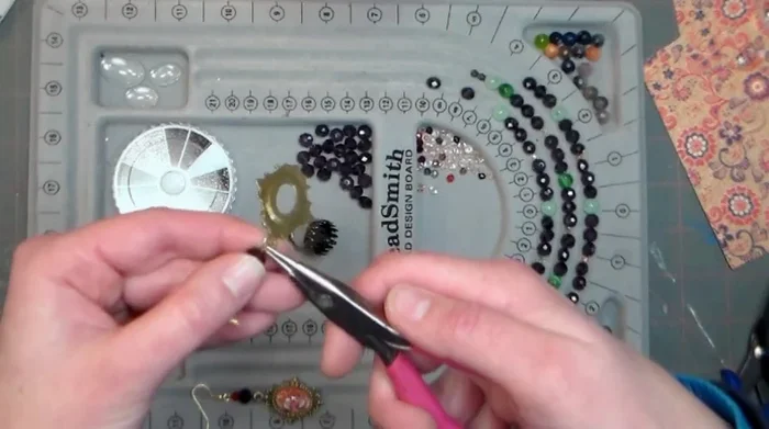 Create ring bobble: Same process as earring bobbles using a larger dome.