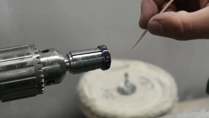 Remove excess resin and polish with mesh pads and polishing compound.