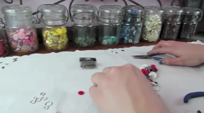 Repeat steps 4-6 for each button, spacing them evenly and filling in gaps with smaller buttons as needed.