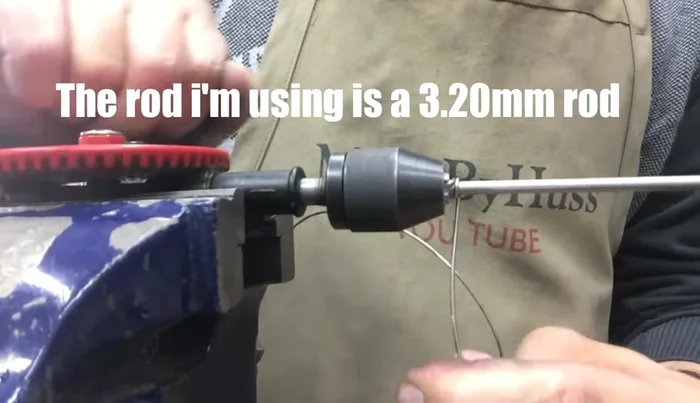 Drill the wire ends: Drill the ends to create the loops.