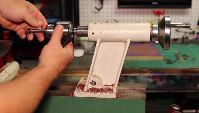 Carefully remove material with the lathe until the core fits perfectly.