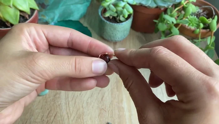 Shape the wire around the stone.