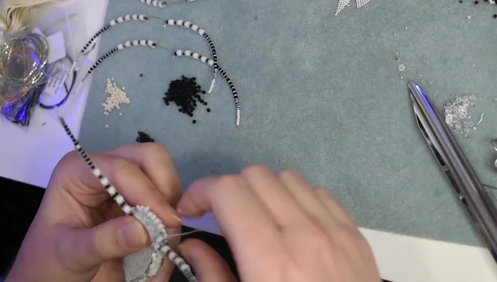 Sew the legs onto the body.