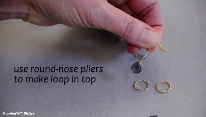 Use round nose pliers to create a loop at the top of the wire.