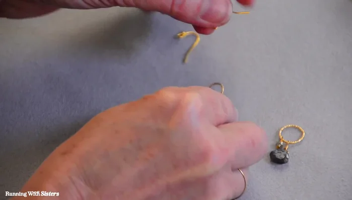 Attach the completed earring components to earring wires.