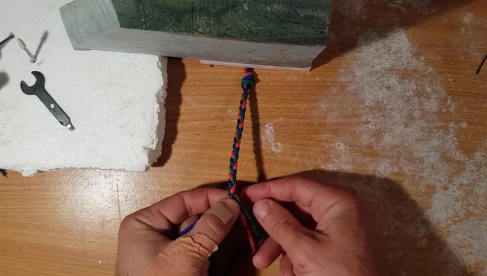 To finish, tie off the ends with a secure knot.