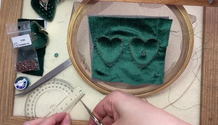 Add smaller beads (2mm fire polish) to the French wire.