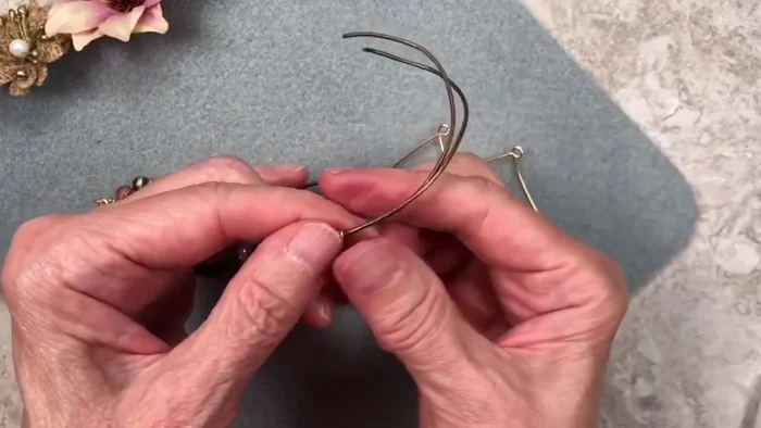 Ensure the leather cord ends are parallel.