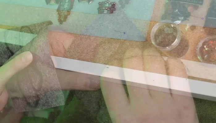 Add red seed beads for the eyes.