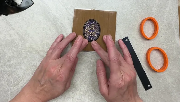 Bake the brooch according to the clay manufacturer's instructions.