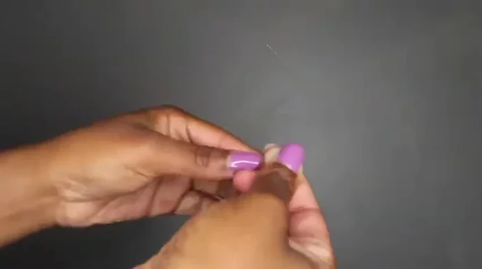 Tie a knot securely but not too tightly.