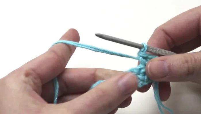 Create a buttonhole: Chain 3, skip 3 stitches, single crochet 1 into the fourth stitch, single crochet 1 into the last stitch.
