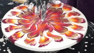 Fiona Art Inspired Flower Pouring on Wood: A Step-by-Step Tutorial