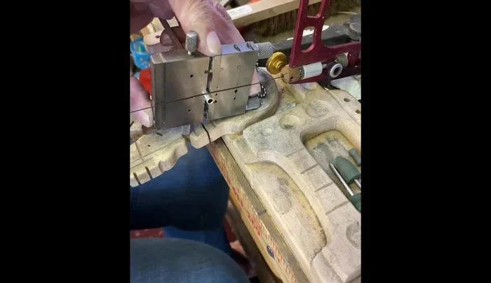 Prepare the tube setting: Cut a small piece of tubing and create a smooth edge.