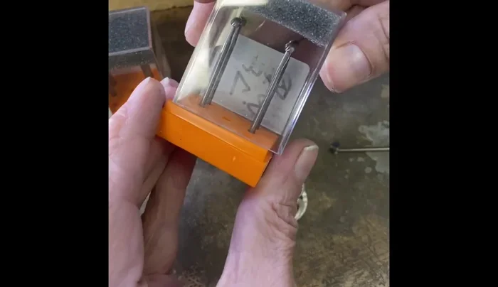 Shape the seat using a setting burr to create straight sides.