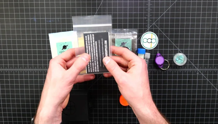 Inlay preparation: Crush larger turquoise pieces into smaller ones if needed.