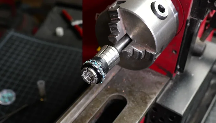 Glue application: Use medium CA glue to secure the turquoise, and super thin CA glue to absorb into the glow powder.