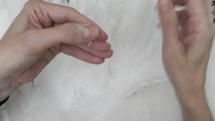 Add an 8mm bead, a 6mm crystal spacer bead, and a 6mm bead.