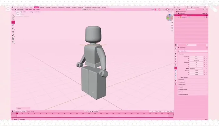 Refine the chain shape in edit mode ('Tab') by manipulating vertices to create a more necklace-like appearance.