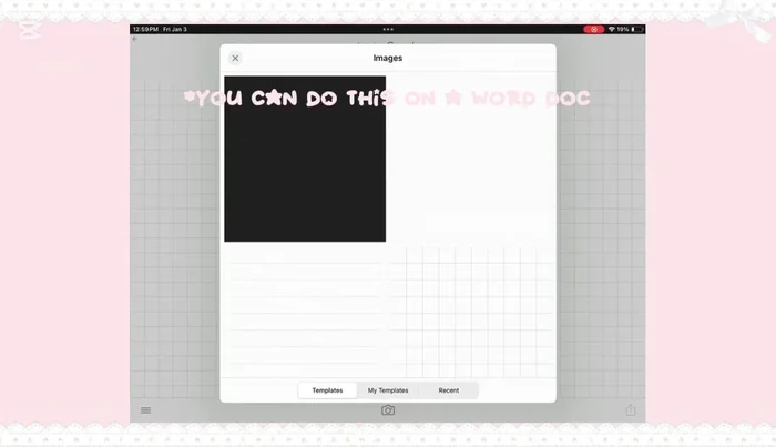 Create a reference image of the text you want on your necklace using an app like Procreate (or similar app).