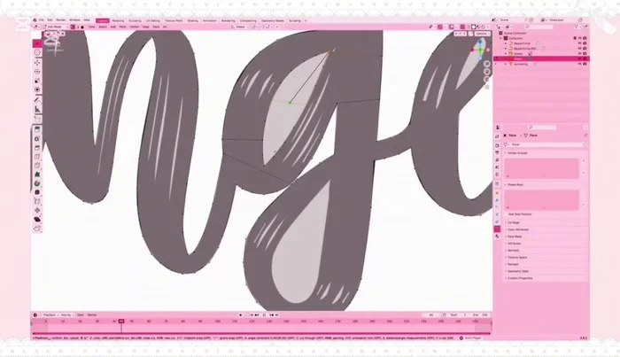 Extrude the text ('E') to give it thickness. Optionally, bevel the edges ('Control+B') for a smoother look.