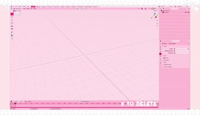 Open Blender, delete pre-existing objects, and import the exported rig as a Wavefront OBJ file.