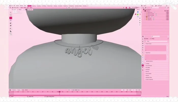 Join the chain and clasps into a single object for easier texturing.