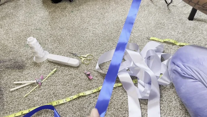 Seal ribbon ends: Use a lighter to lightly burn the edges of all ribbon pieces to prevent fraying.