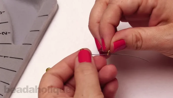 Repeat the crimping process on the other end, adding a jump ring instead of a clasp for the lobster clasp connection.