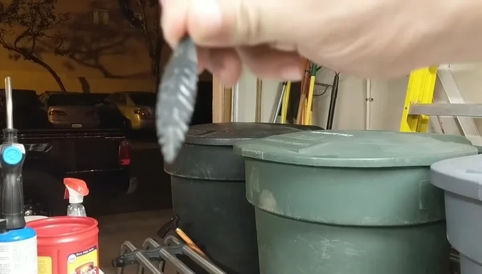 Sanding back to reveal a silver and black contrast. 