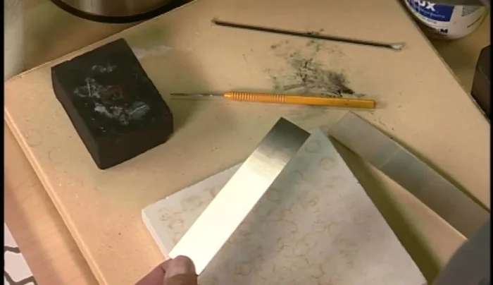 Prepare the metal bracelet blank by coating it with barrier flux to prevent oxidation.