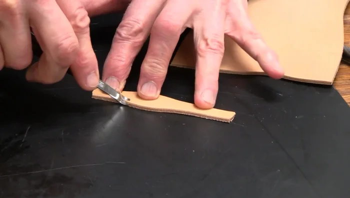 Edge the Leather: Use an edger to clean up the edges of the ring. (Edging shown at 152.72).