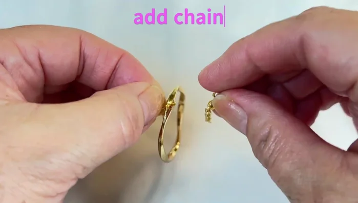 Close the jump ring securely, ensuring no gaps.
