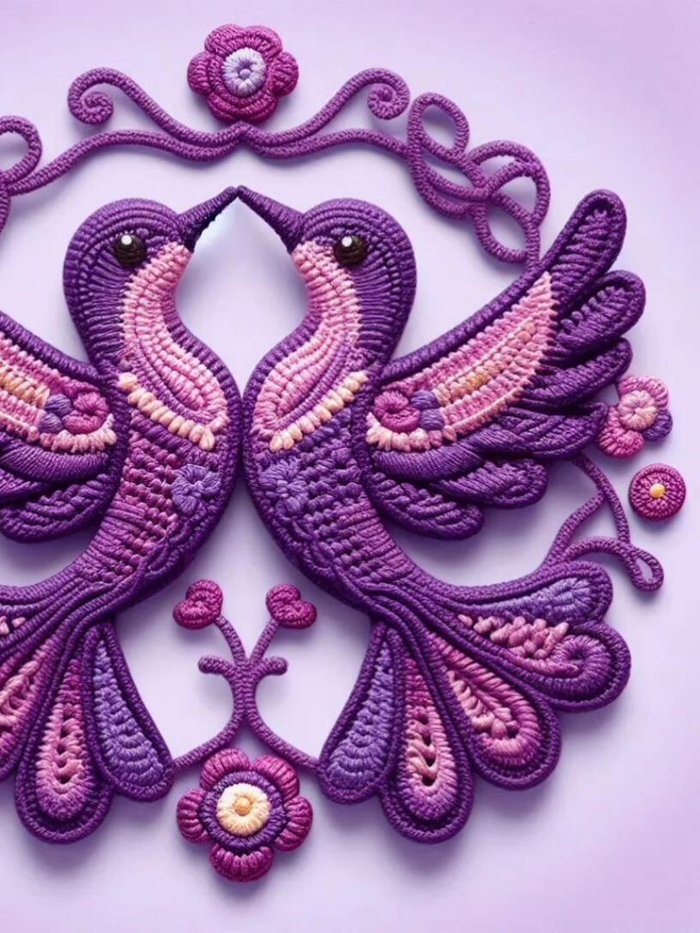 Materials mentioned: crochet pattern, cotton, and woolen thread.