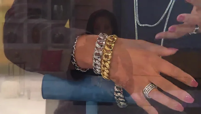 Emphasize the high-end look achieved through the craftsmanship of the bracelet.